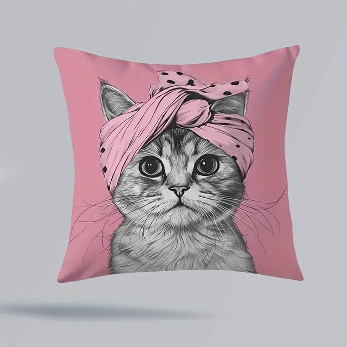 Sofakussenhoes 40x40 cm met kattenmotief voor slaapkamer
