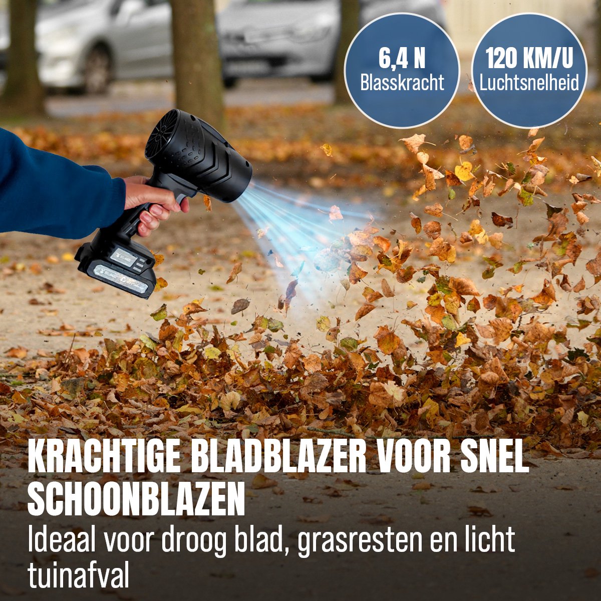 BluMill Turbo Bladblazer - Accu Bladblazer - Draadloos - 18,5V 2,0Ah - Incl. Accu en Oplader - Lichtgewicht – foto 4