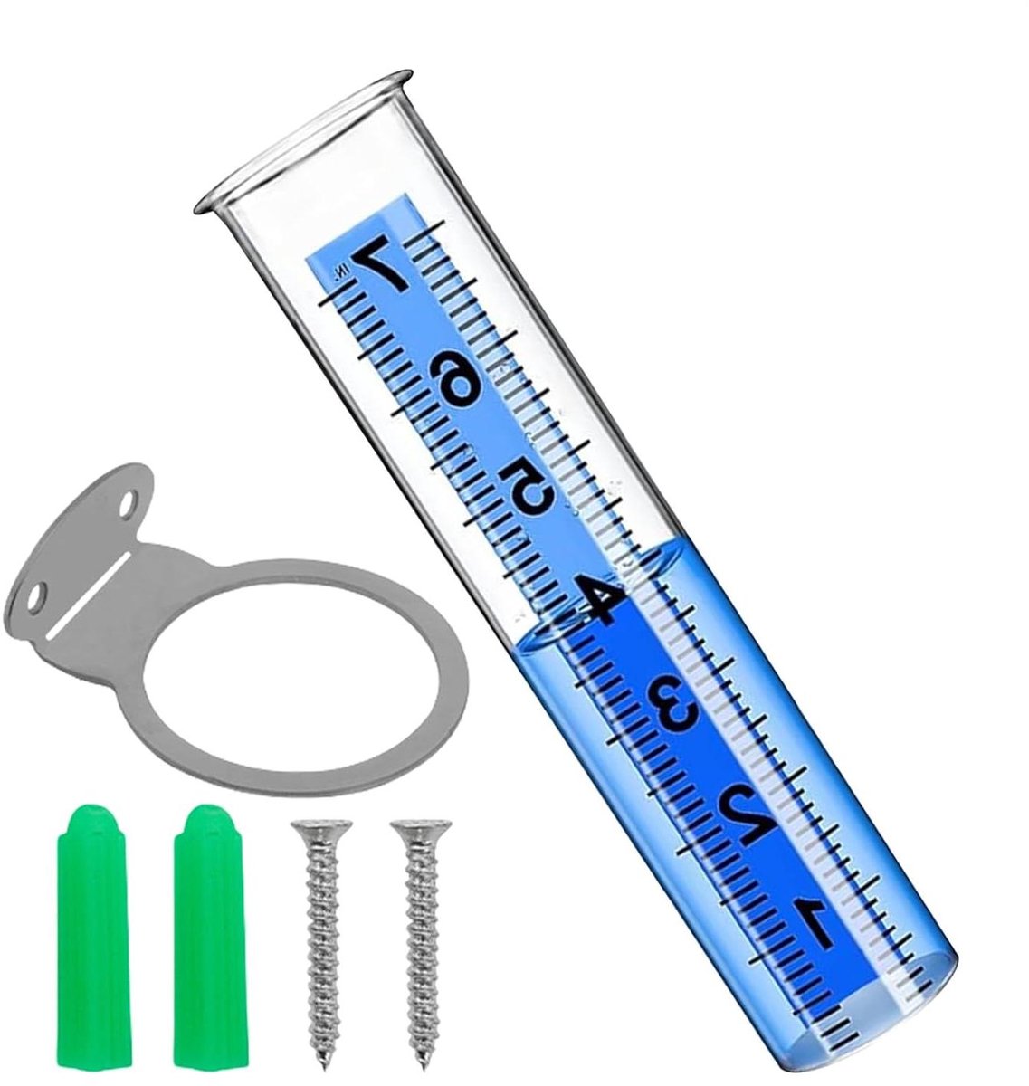 Regenmeter Tuin - Regenmeter Buiten - Weer Meten - Duidelijke Aflezing - 212 cm - Transparant