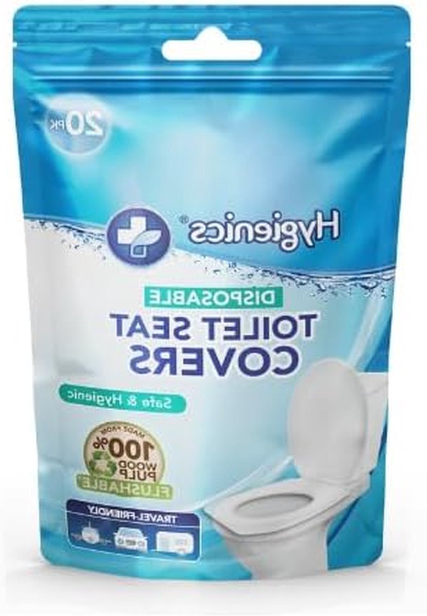 Wegwerp Toilet Brilhoesjes - Toilet Covers - Hygiënisch Gebruik - Beschermt Tegen Bacteriën - 20 Stuks - Transparant