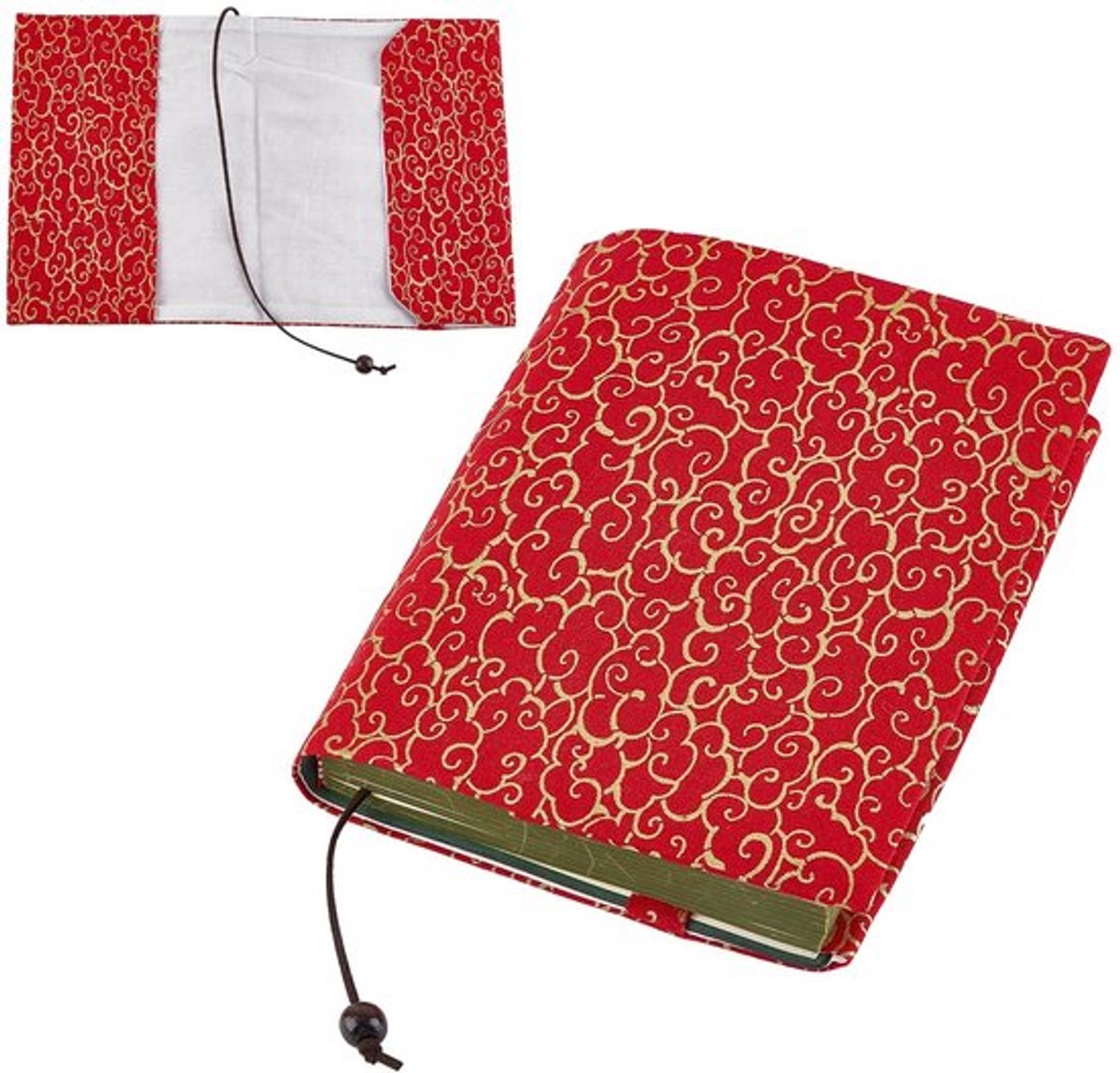 Boekhoes Rood - A5 Formaat - Polyester - Beschermende Boekomslag - Magisch Wolkenpatroon - Duurzame Bescherming - Boekcover
