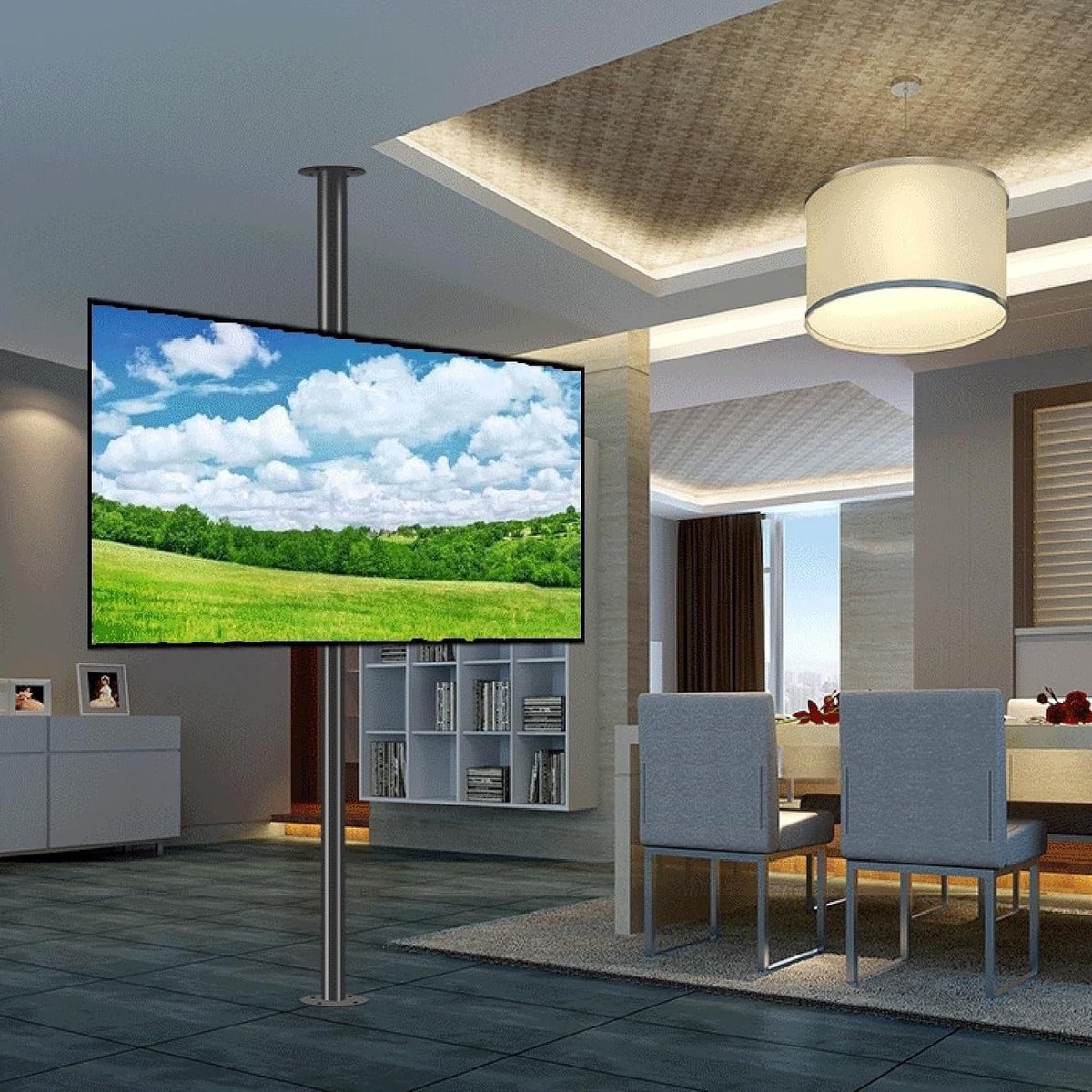 TV Muurbeugel - Draaibare TV Standaard - Verstelbare Kijkhoek - Geïntegreerd Kabelbeheer - 32-75 inch - Zwart