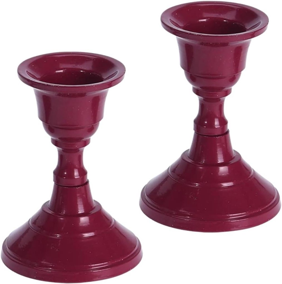 Metalen Kandelaars - Kaarsenstandaard Set - Sfeer Creëren - Dubbelpak - 82 cm Hoog - Roze