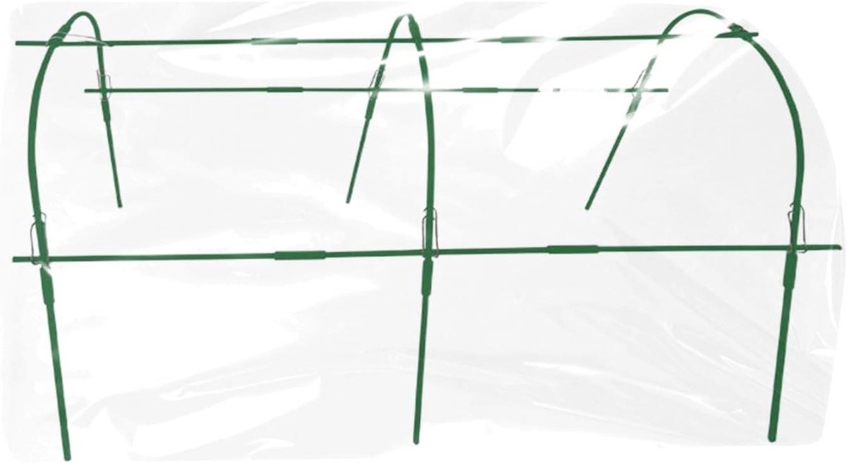 Plantensteuntunnel - Tuin Tunnel - Planten Beschermen - Slijtvast Materiaal - 120 x 50 x 40 cm - Groen
