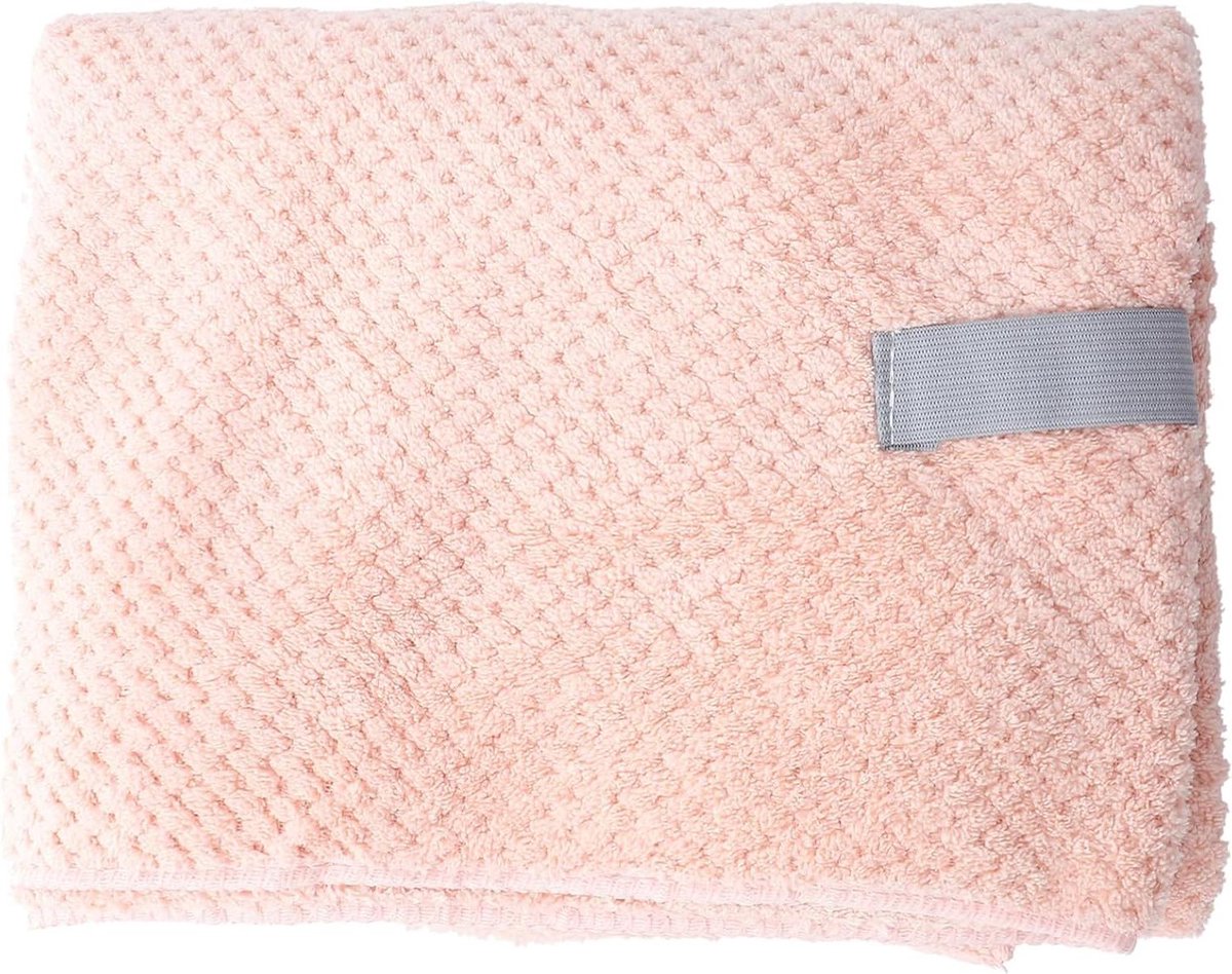 Haar Droogkap - Haarhanddoek Tulband - Haar Snel Drogen - Super Absorberend Koraal Fleece - 105x60cm - Roze