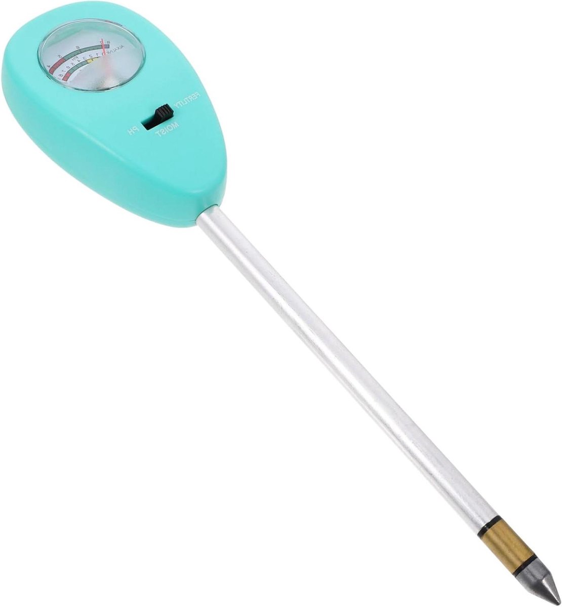 Bodemtester 3-in-1 - Vochtigheidsmeter pH-meter - Plantenverzorging meten - Hoge precisie meting - 28 x 6 x 3 cm - Groen