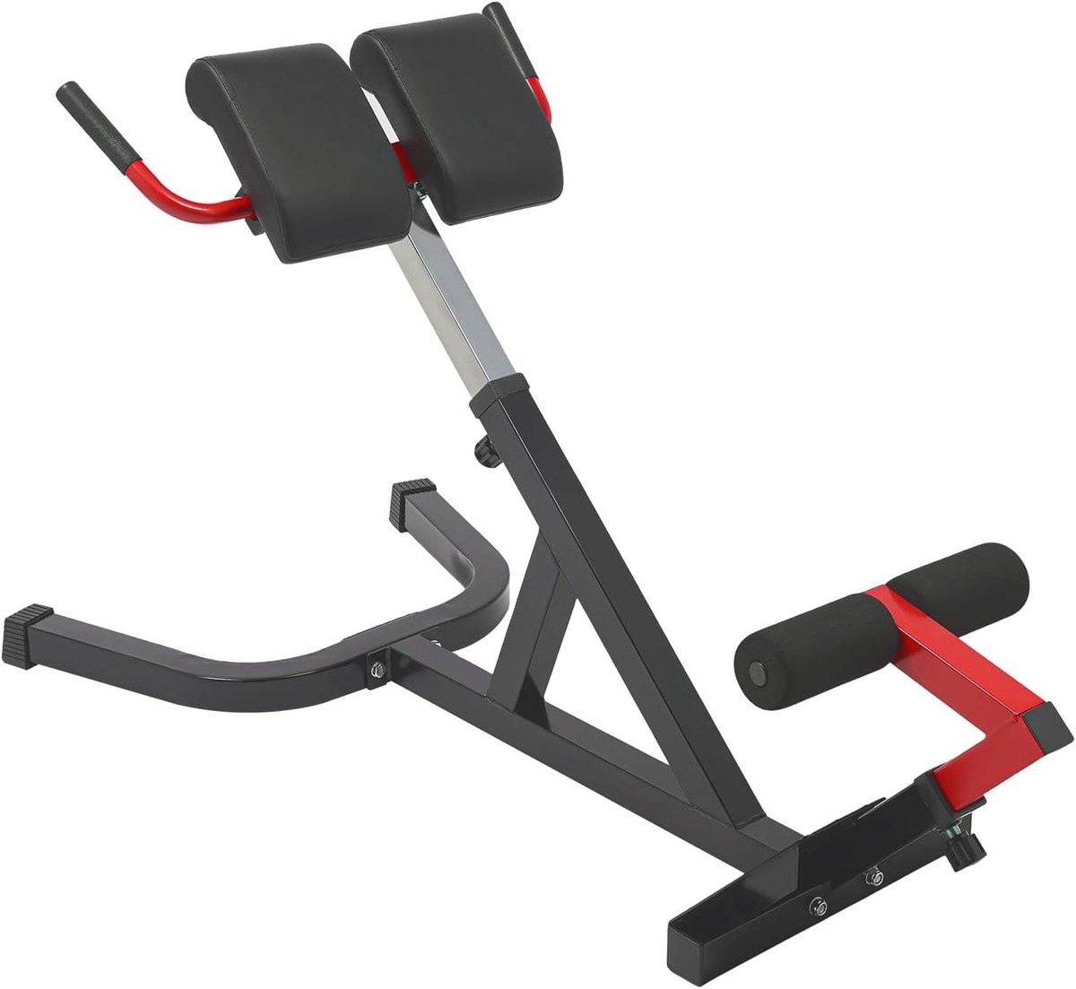 Trainingsbank - Fitnessbank - Krachttraining thuis - Verstelbare hoogte - Max 120 kg - Zwart/rood