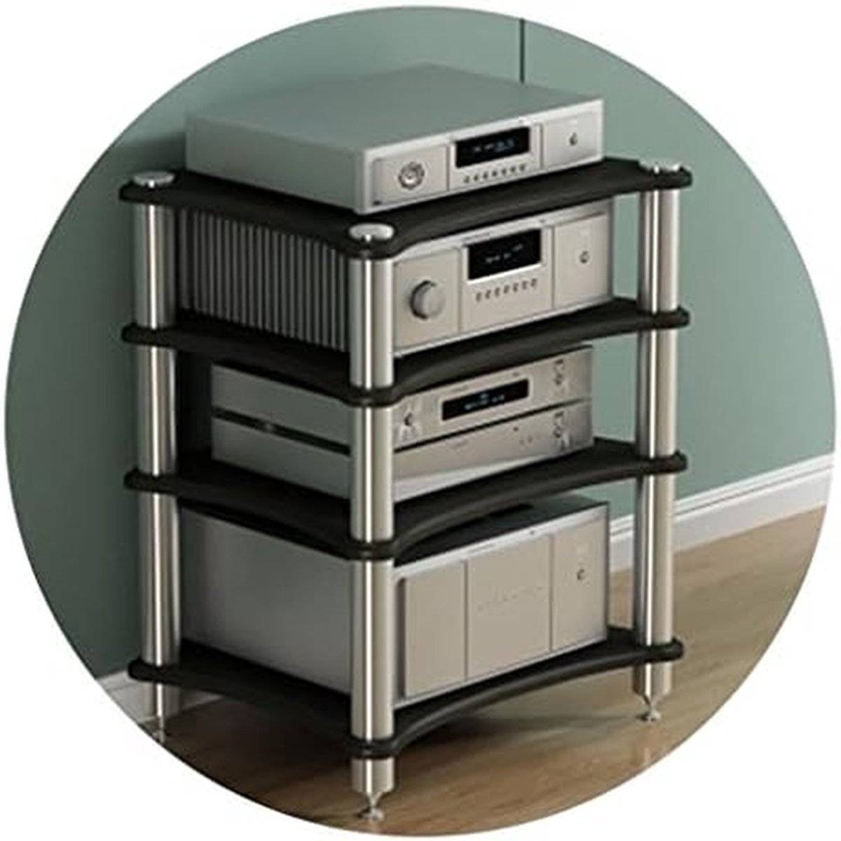 HiFi Rack - Audiokast TV-standaard - Apparatuur Organiseren - Duurzame Constructie - Niet gespecificeerd - Zwart
