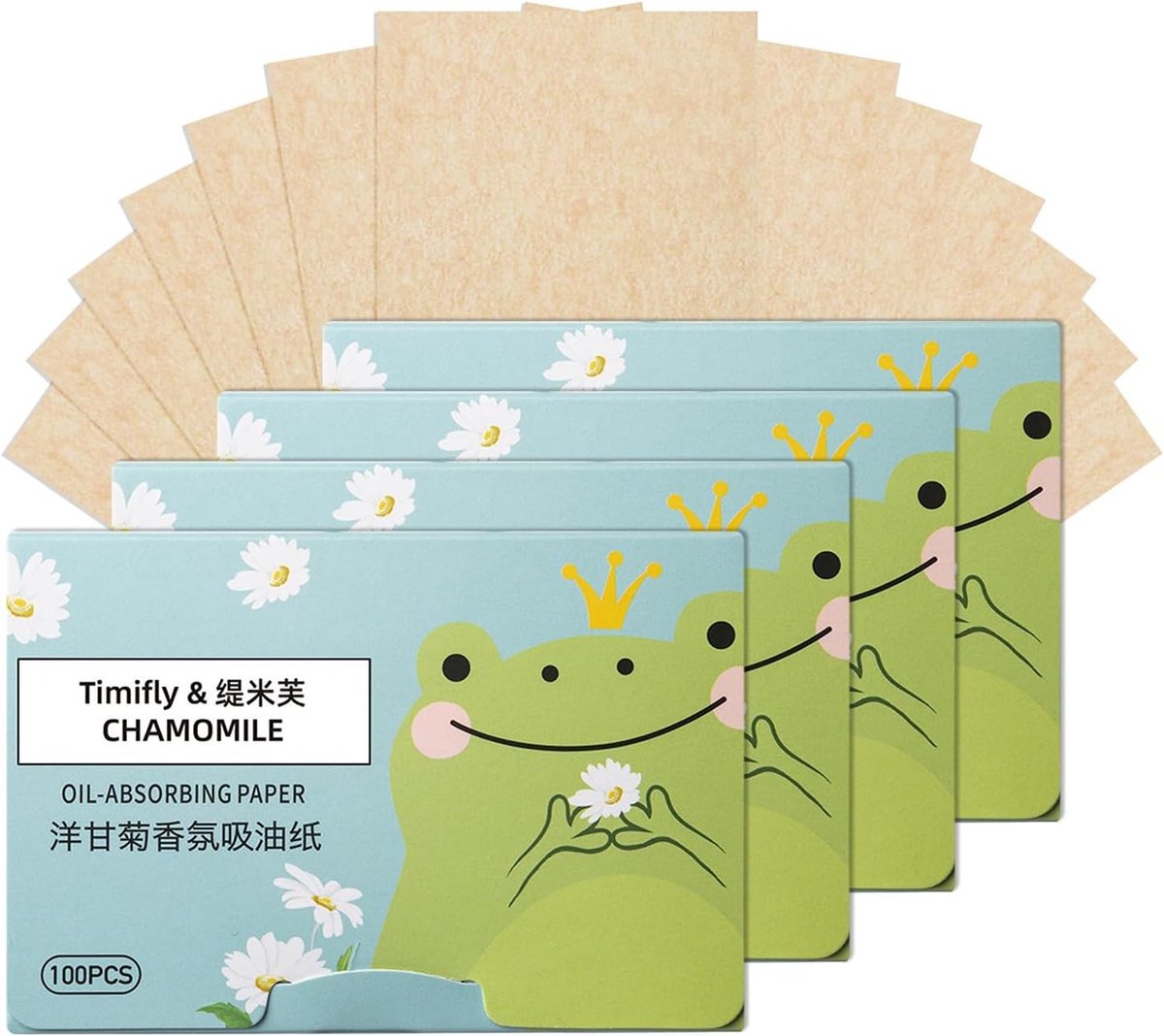 400 Stuks Gezichtsabsorptie Papier voor Mannen en Vrouwen - Olie Controle, Natuurlijke Blotting Papier voor Vette Huid en Make-up Fixatie (Lichtblauw)