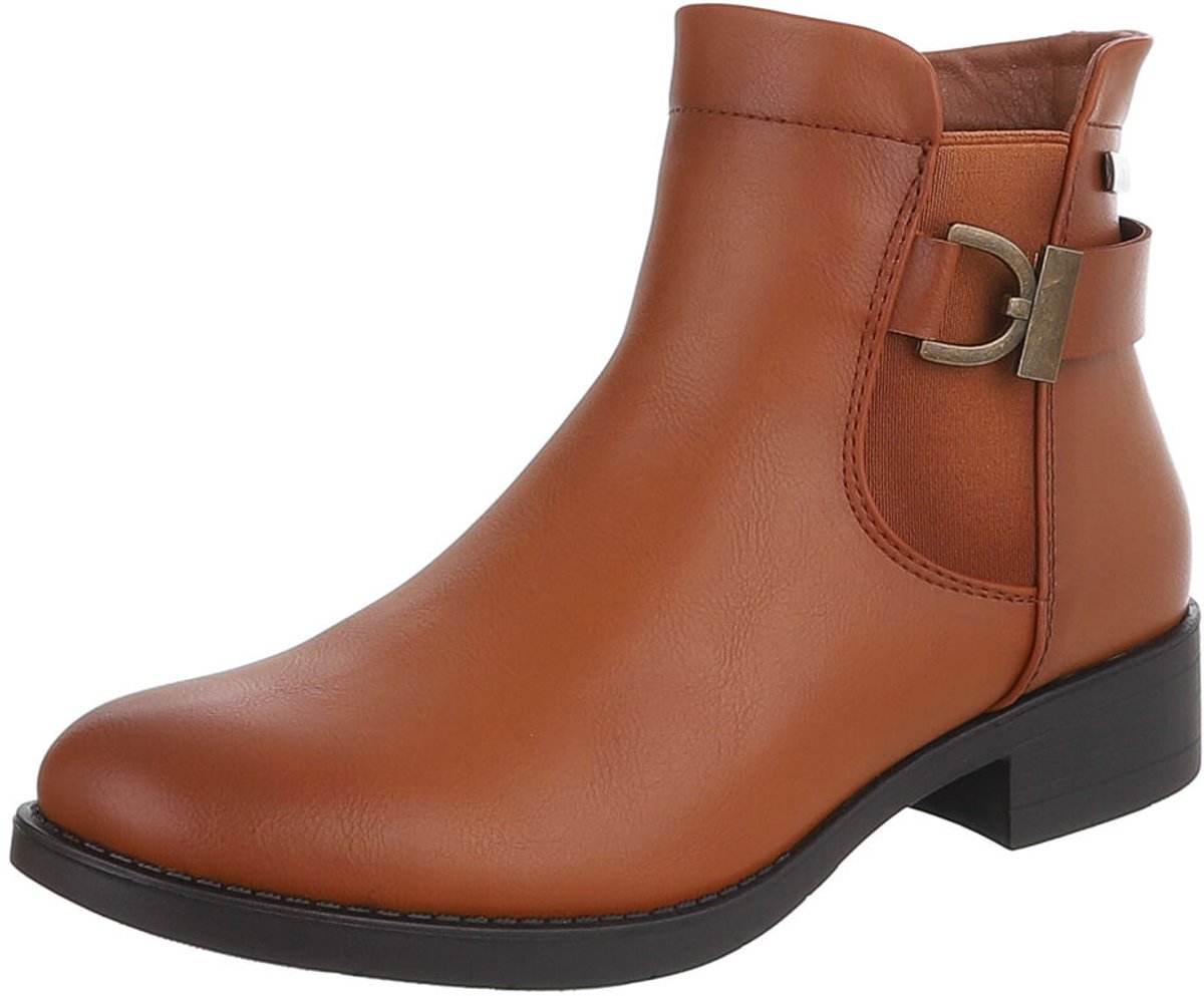 Enkellaars - Gespdetail en blokhak - Dames Mt:37