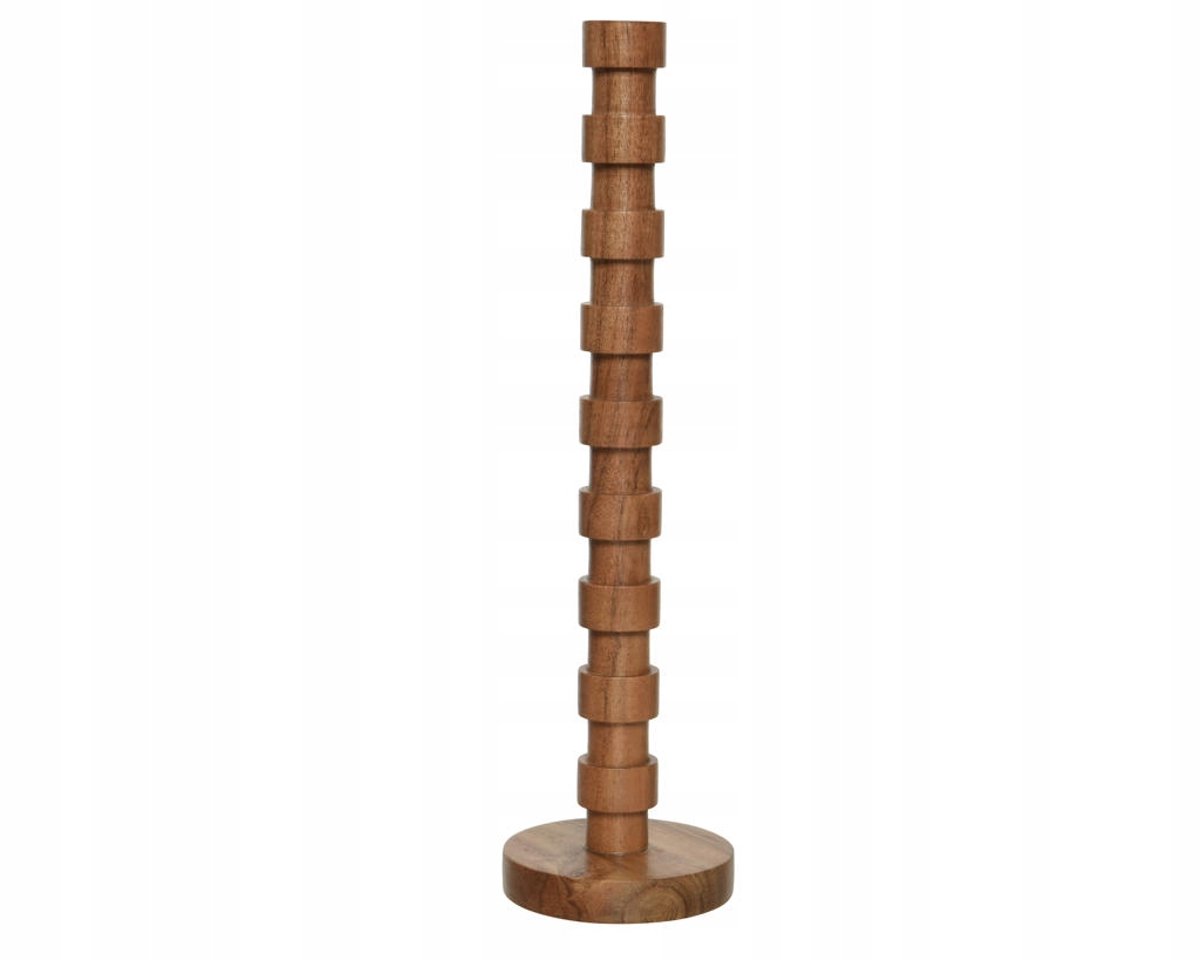 Houten Kandelaar Enkel, Hoogte 38 cm, FSC Gecertificeerd