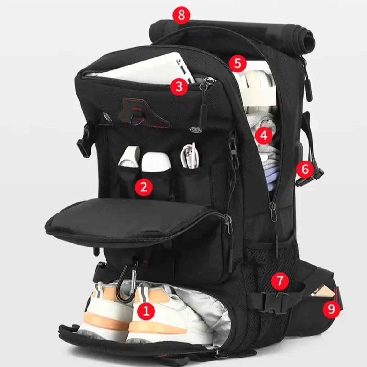 Lamor Rugzak - Rugtas - Rugzakken - Rugtassen - Backpack - Waterafstotend - Laptopvak 15,6 inch - 30 x 17 x 80 cm - Uniseks