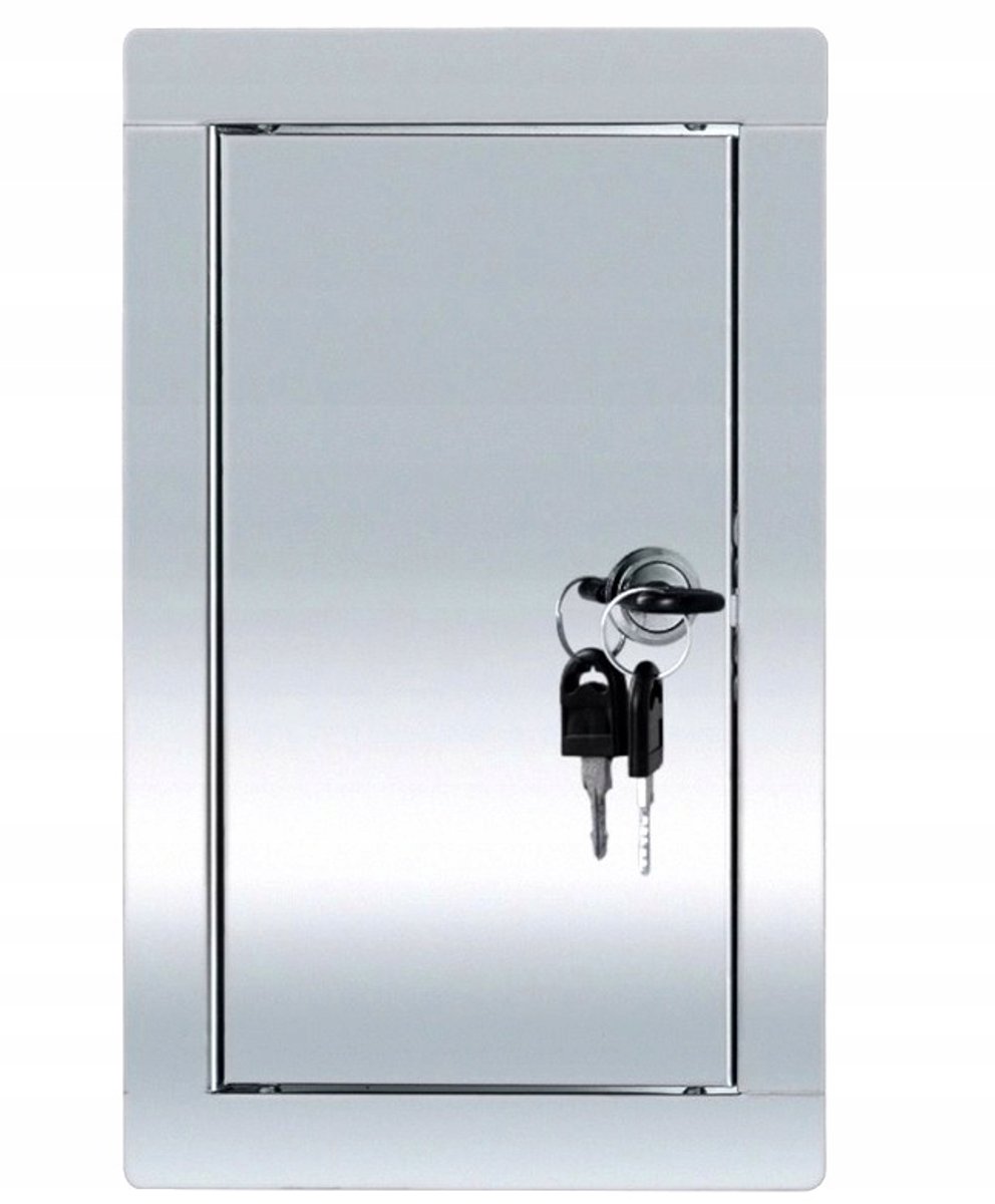 Markloos RVS Inspectieluik 15x25 cm met Slot