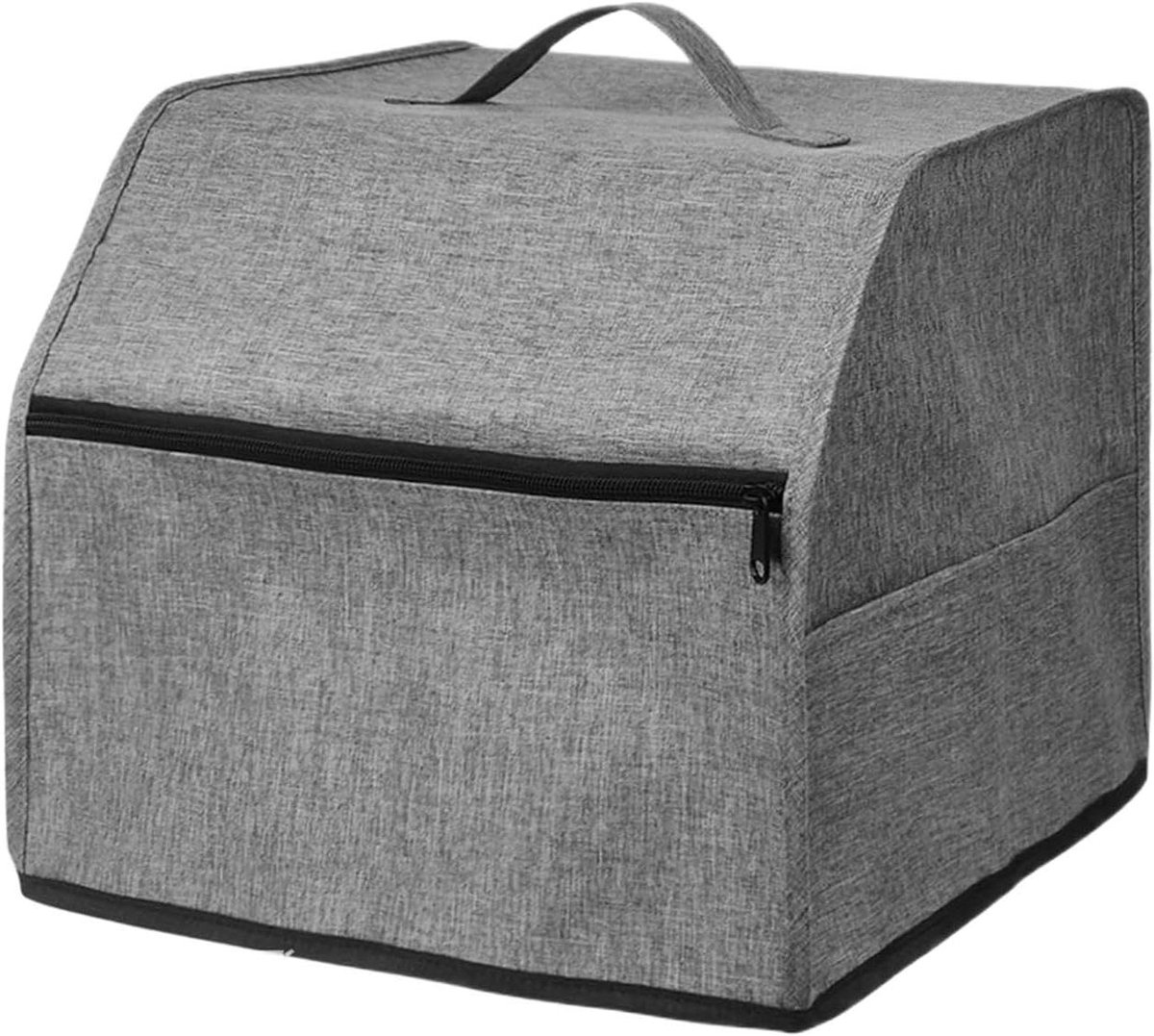 Naaimachinehoes - Beschermhoes - Stofvrij Houden - Met Opbergvakken - 32x29.5x31cm - Grijs