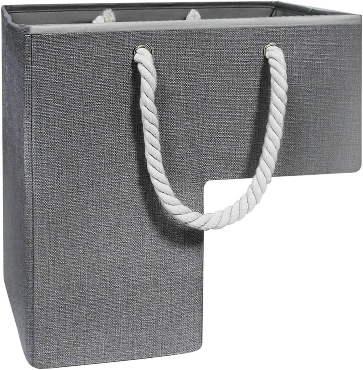 Trapmand - Donkergrijs - 40 x 40 x 25 cm - Opvouwbare Doek Organizer met Handgrepen - Voor Huis en Trap