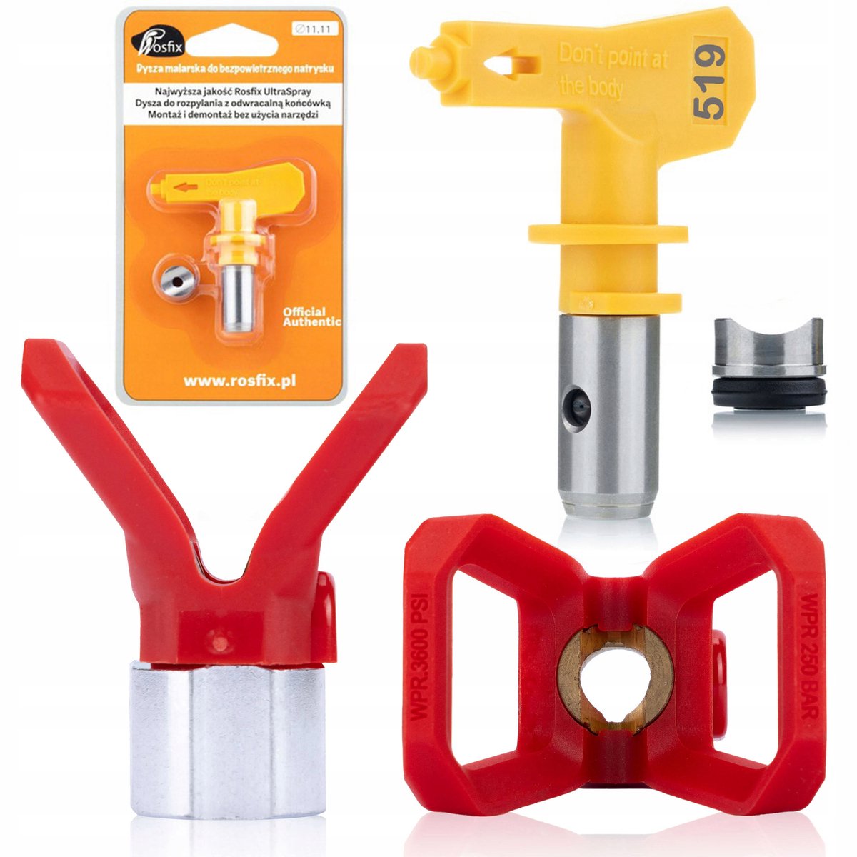 Rosfix Accessoireset Spuitmond Model 519 - Spuitmondbeschermer - Hoge Precisie - Spraybreedte 25 Cm