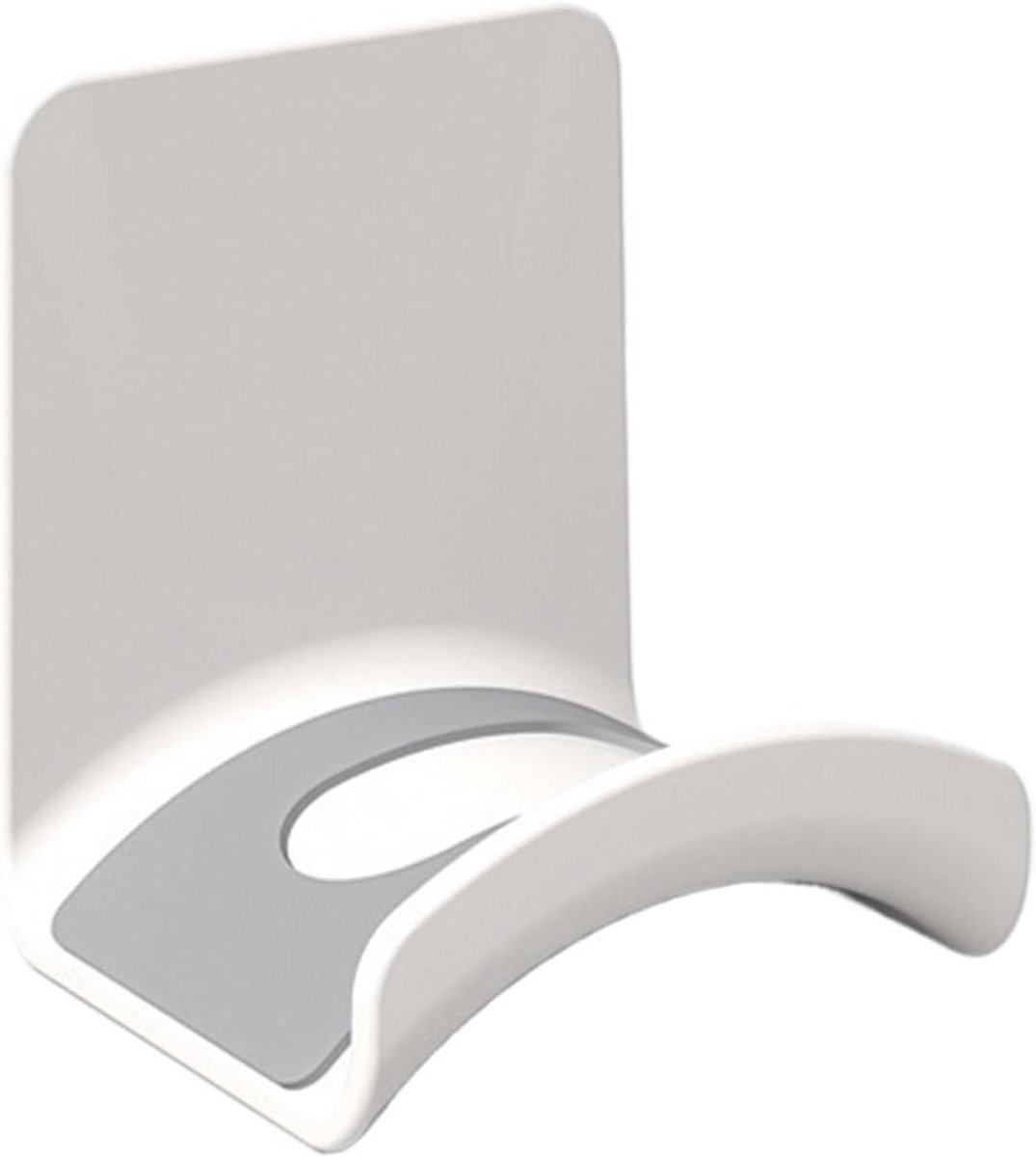Koptelefoon Wandhouder - Hoofdtelefoon Hanger - Opgeruimd Bureau - Zelfklevende Montage - 7.6 x 6.5 x 5.5 cm - Wit