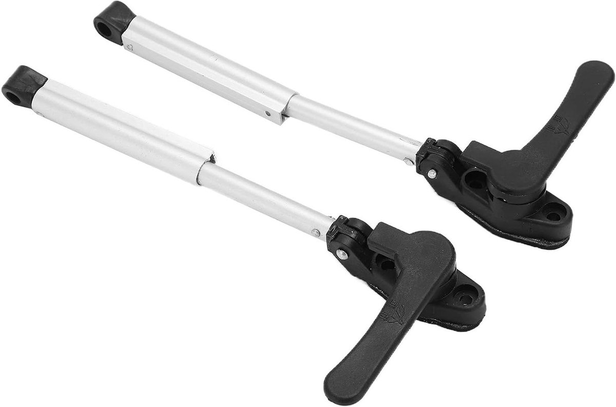 Raamsteunstang Set - Raamstang Caravan - Raam Openen - Automatisch Uitrekbaar - 230 mm - Zwart