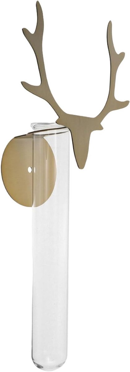 Metalen Wandvaas - Bloemenhouder Glas - Decoratie aanbrengen - Zonder boren te bevestigen - 278 x 112 x 3 cm