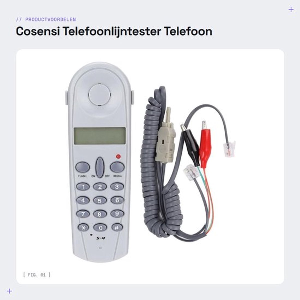 Telefoonlijntester Automatisch Systeem - Lineman Gereedschap - Nummerherkenning - Lijndetectie - Realtime Tijdweergave - Multifunctioneel - Telefoontester