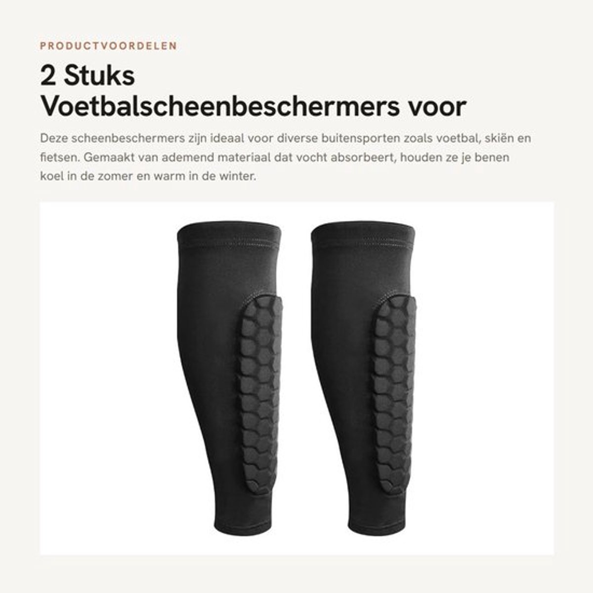 Voetscheenbeschermers XL - 2 Stuks - Ademend Materiaal - Multisport - Zwart - Hoge Elasticiteit - Scheenbeschermers