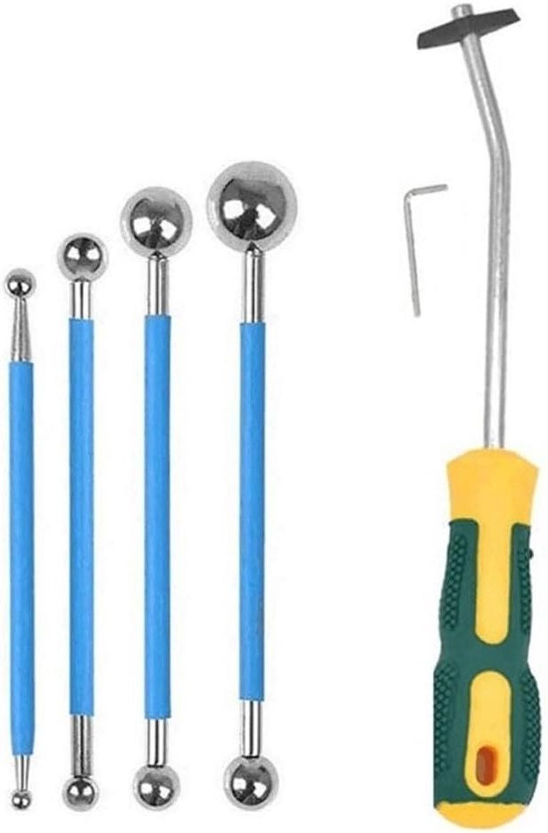 Voeg Verwijderaar Set - Tegelreiniger Gereedschap - Vloer Naad Reparatie - Met 4 Druk Ballen - 6 Stuks - Zoals Afgebeeld