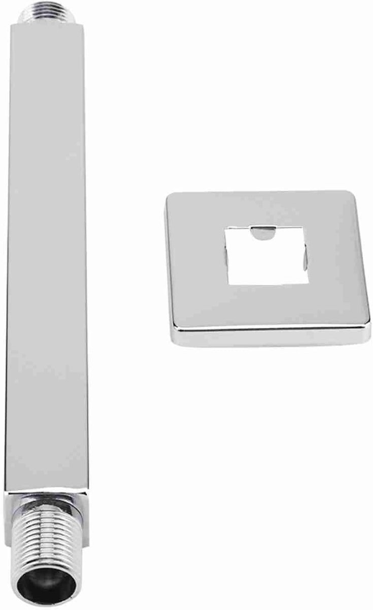 Regendouchekop deluxe 20 cm - RVS - 20 cm - Vierkante Wanddouchearm - Voor Badkamer
