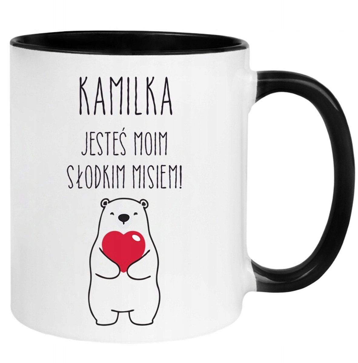 Kopje met Zwarte Versieringen - Perfect Valentijnscadeau