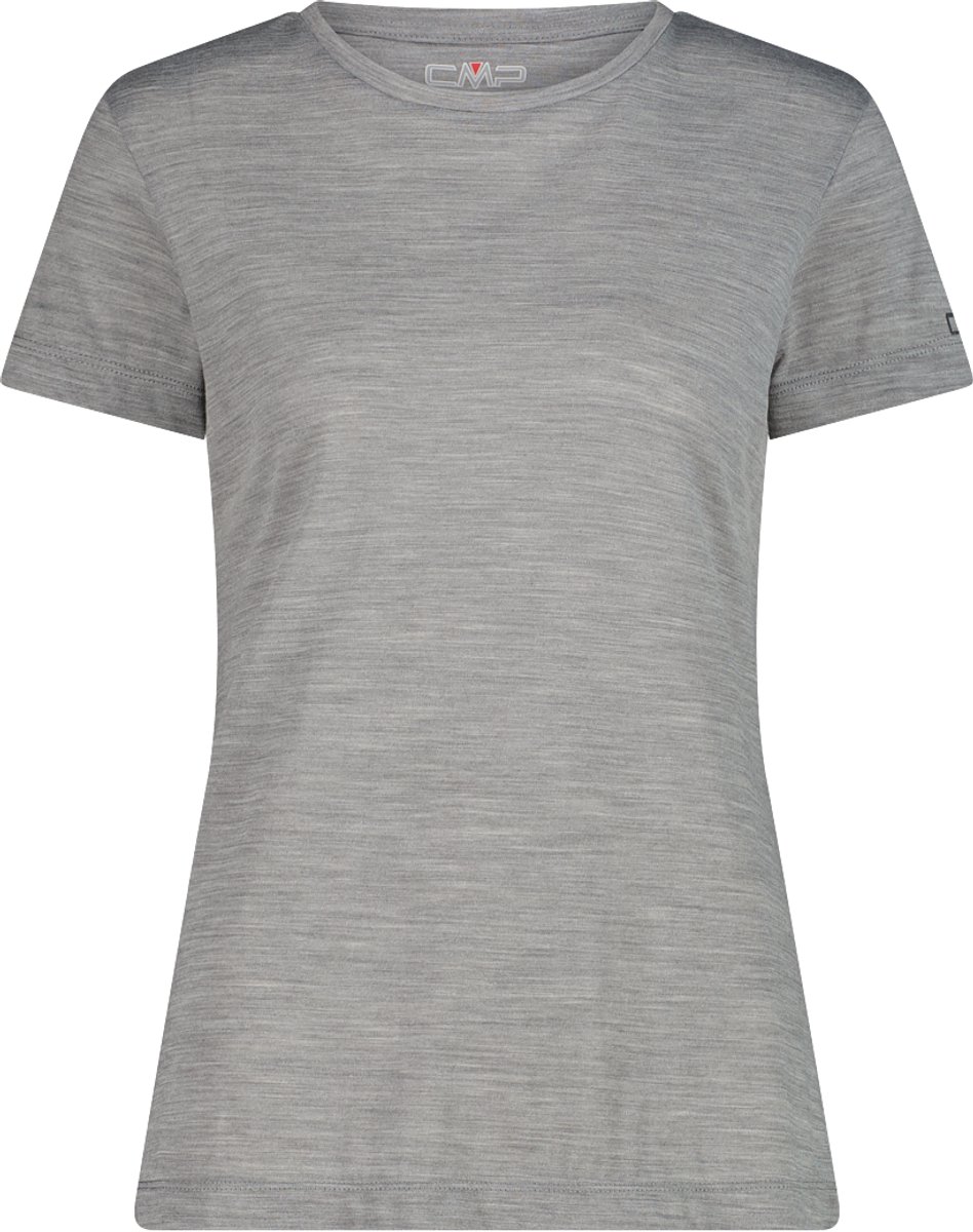 Dames T-shirt met ronde hals van merinowol CMP Grijs