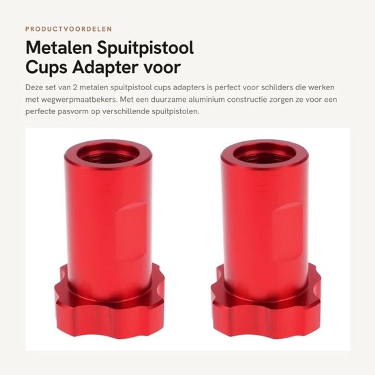 Metalen Spuitpistool Cups Adapter voor Wegwerp Bekers