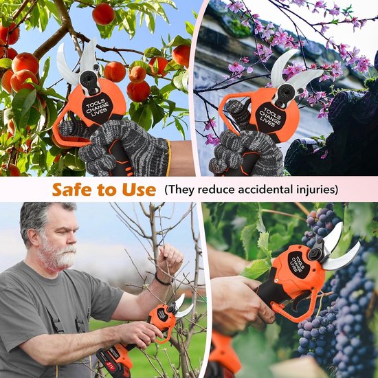 Professionele elektrische snoeischaar - 40 mm snoeischaar met 2 accu's voor fruitbomen en wijnstokken van Merkloos	 — afbeelding 5