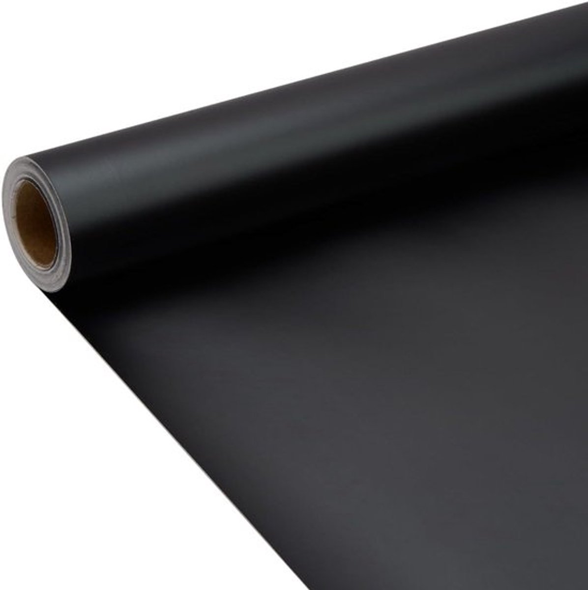 SnelShoppen - 9m x 43cm Zwart Mat Cadeaupapier - Hoogwaardige Shiny Verpakking voor Verjaardag, Kerst, Babyshower en Feestelijke Decoratie