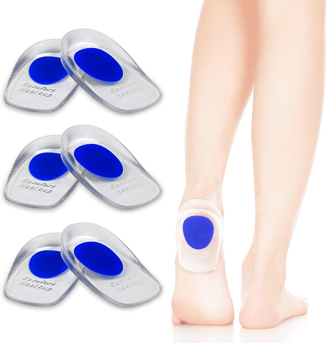 Hielspoorzooltjes - Transparant - Maat S - Siliconen Gel Hielkussens - Voor Pijnverlichting bij Plantaire Fasciitis