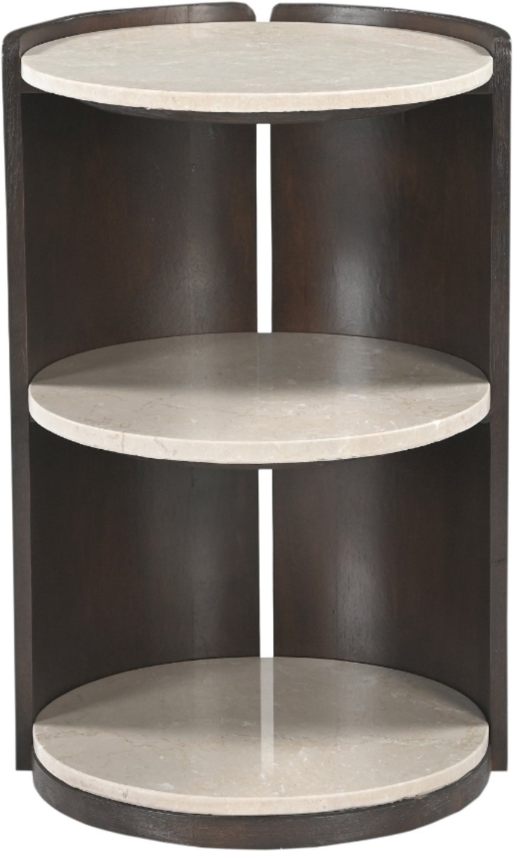 Starfurn - Nachtkastje Niva Botticino marmer 40 cm - bruin/beige