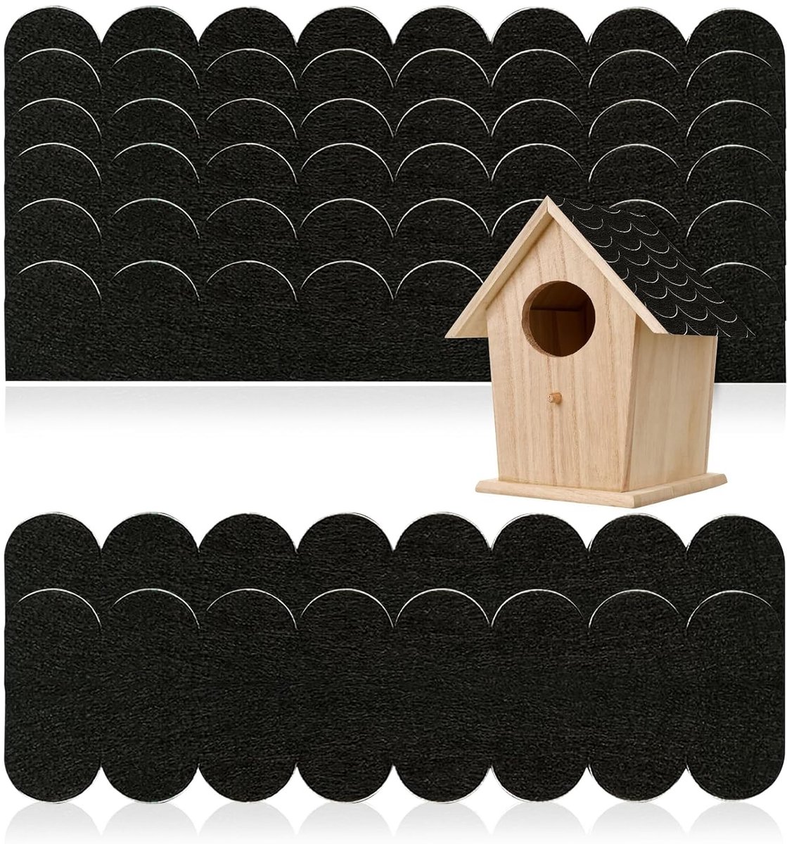 32 Stuks Dakvilt voor Vogelhuisjes - Zelfklevende Waterdichte Dakshingles voor Nestkasten en Houten Projecten
