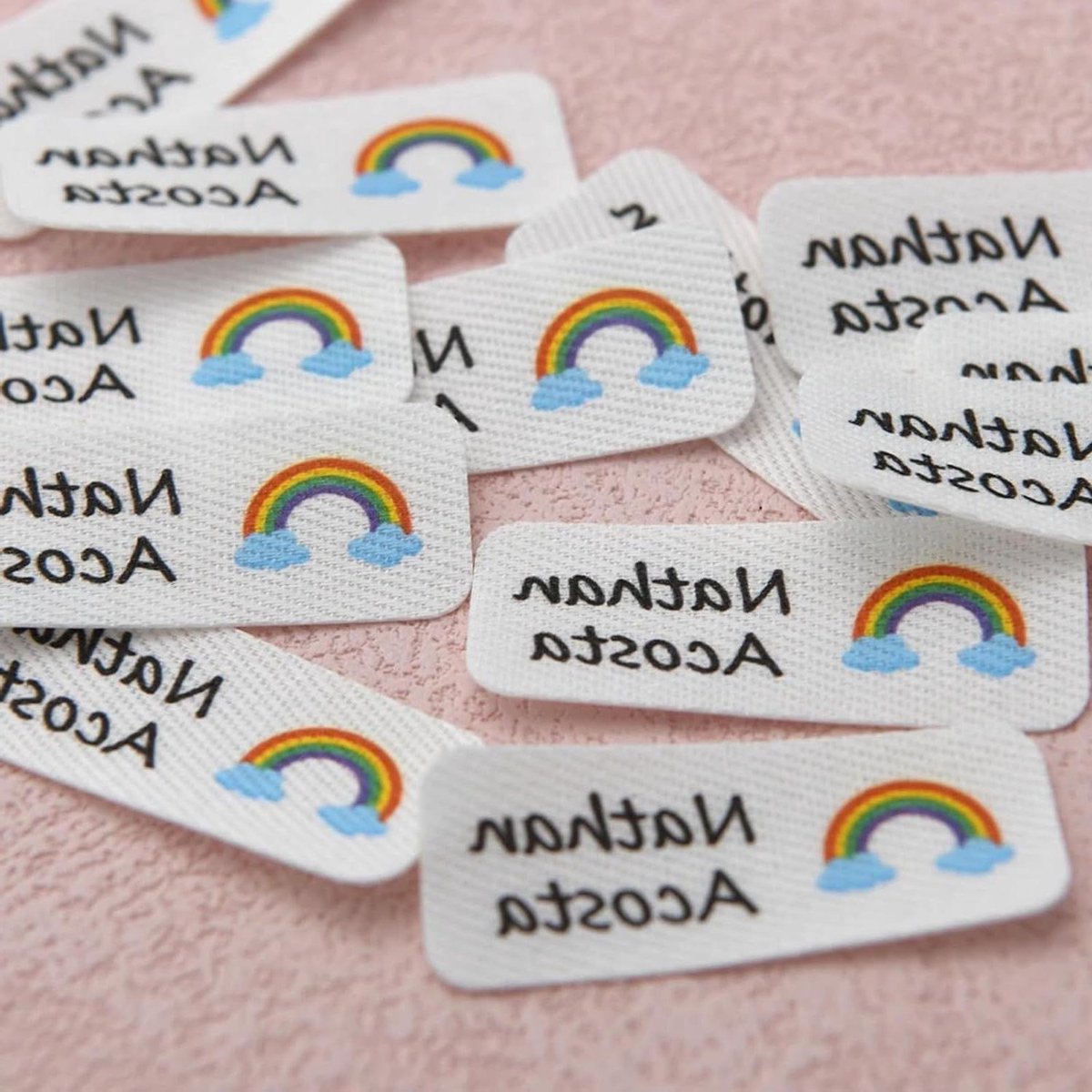 Opstrijkbare Kledinglabels - Naamplaatjes Strijken - Kleding Personaliseren - Zonder Naaien - 160 Stuks - Wit