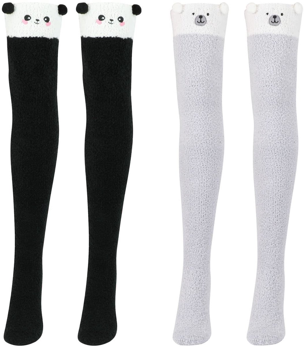 Omgoods - Fluffy Dikke Dameskniekousen voor de Winter