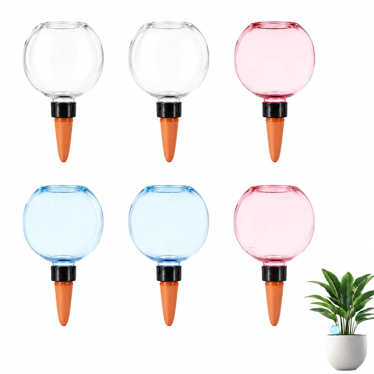 Omgoods - Set van 6 Automatische Bewateringsballen voor Planten
