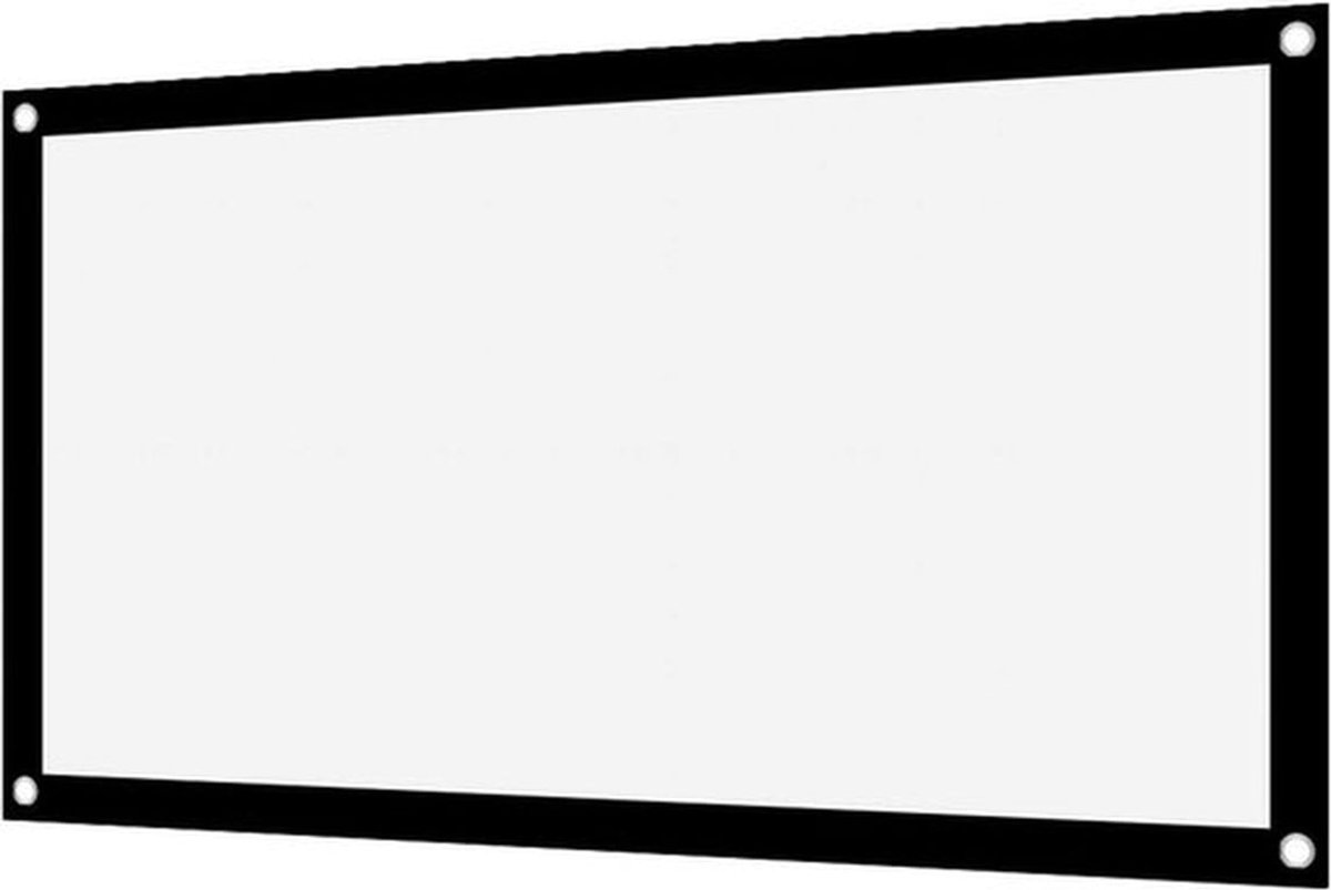 Projectiescherm 16:9 HD Draagbaar Polyester Gordijn voor Thuisbioscoop en Buiten Gebruik 120 inch
