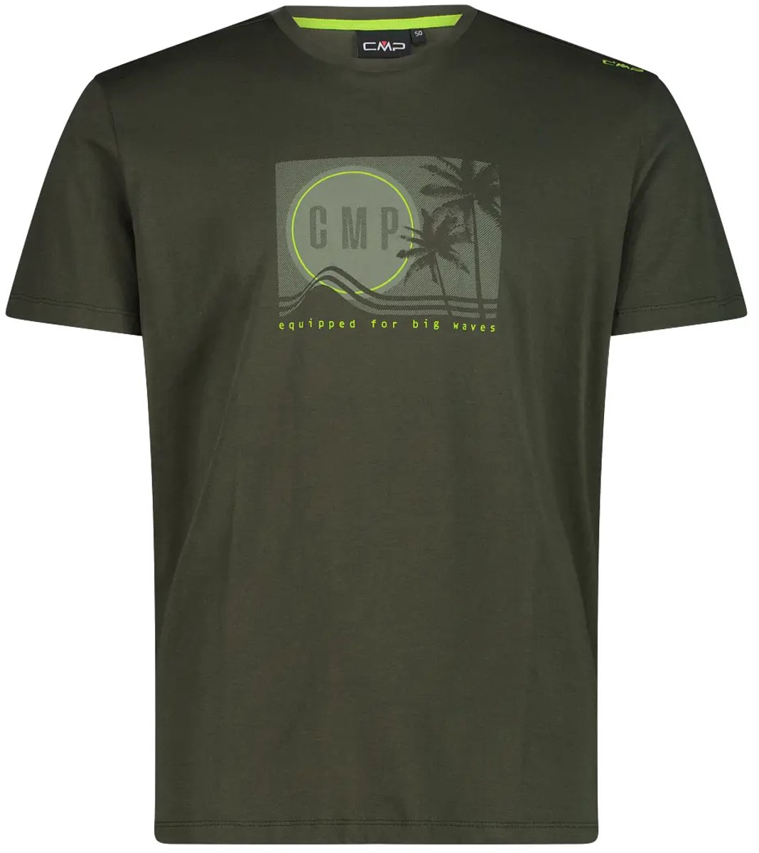 Bedrukt T-shirt CMP Oilgreen Mel