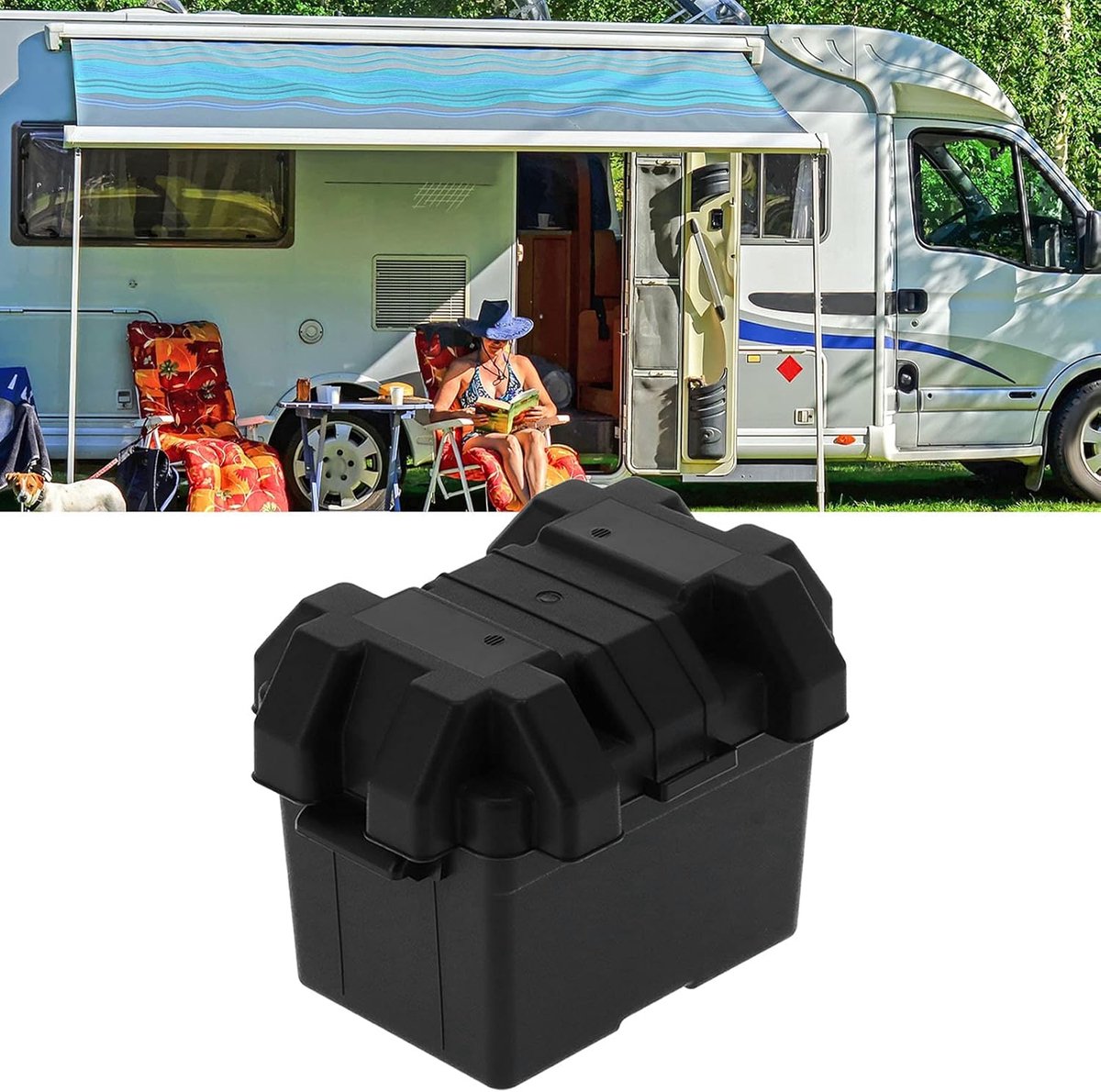 Accubak Batterijhouder - Batterijopslag Bak - Batterijen Vervoeren - Verdikt ABS Plastic - 30 x 20 x 18 cm - Zwart