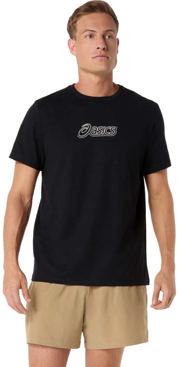 Asics T-shirt Logo Graphic Zwart