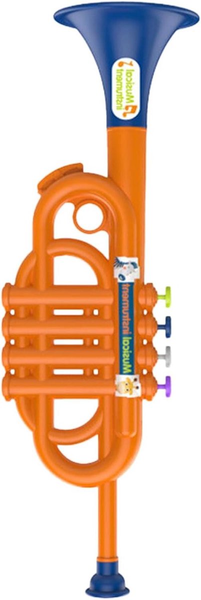 Kindertrompet Speelgoed - Muziekinstrument Speelgoed - Muziek Leren - Realistisch Ontwerp - 48 cm - Willekeurige Kleur