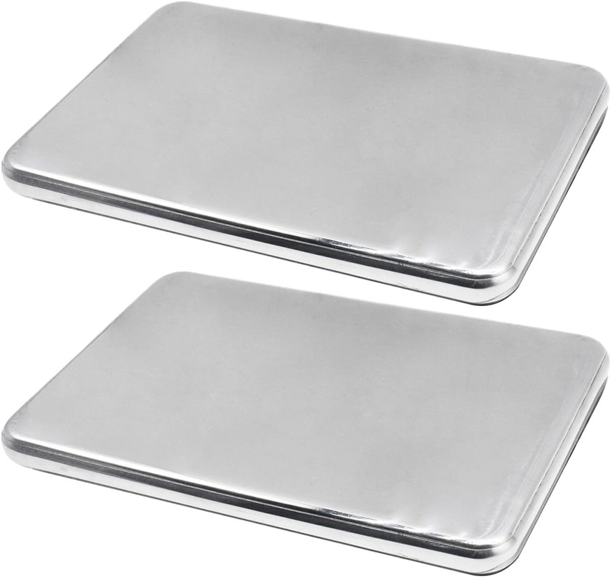Koeltas ijsblokjes - Kleine koelelementen - Eten koel houden - Herbruikbaar roestvrij staal - Set van 2 - Zilverkleurig
