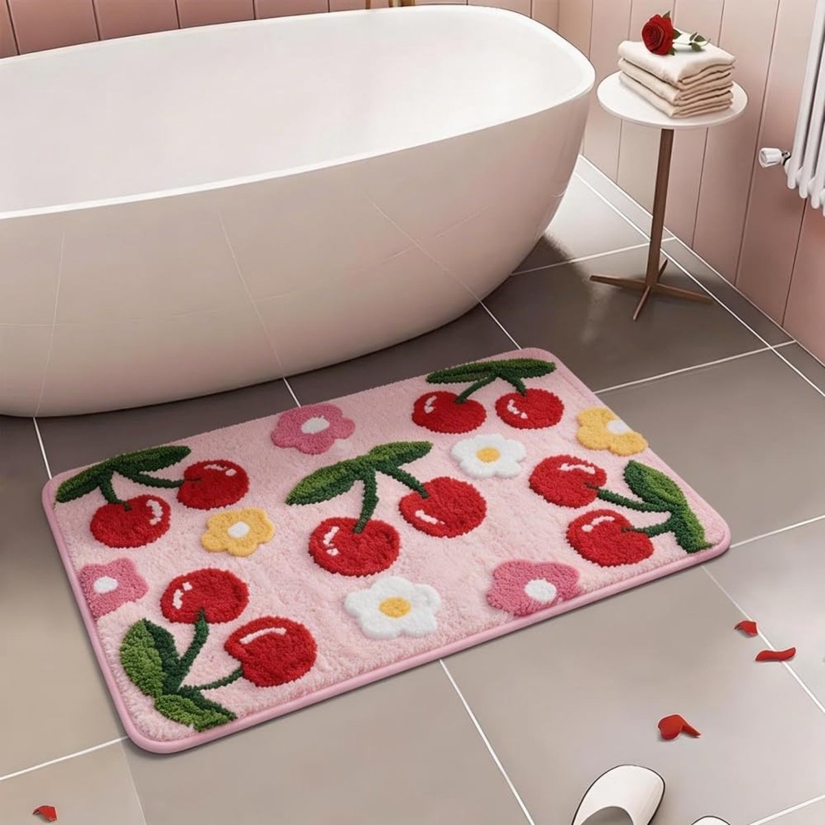 Zachte en Absorberende Badkamer Tapijt - Antislip, Wasbaar en Kleurrijk Microfiber Douchemat 40x60cm