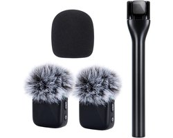 Handheld adapter met 2 zachte windschermen voor DJI Mic Mini - Ideaal voor opnames en vloggen