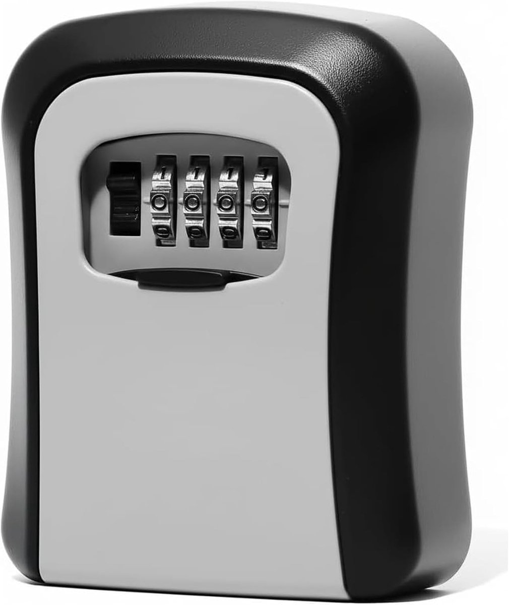 Sleutelslot voor wandmontage met code - waterdichte sleutelhouder voor buiten, beveiligingsslotbox voor huissleutels, tuin, garage en kantoor met resetteerbare code