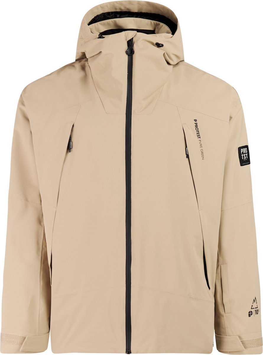 Protest PRTDrifter Skijas Heren Waterkolom 10K Skipasvak Winterjas Beige