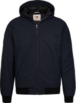 Petrol Industries - Winterjas Heren - Gewatteerd bomberjack met capuchon steelstation - Blauw - Maat S - Blauw - Maat S