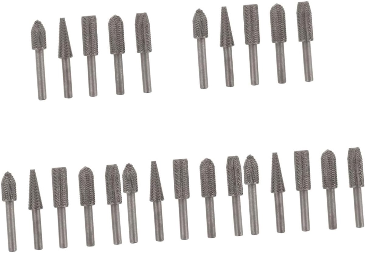 Vijlenset Metaal - Graveerbits Staal - Materiaal Bewerken - Hoge Snelheid - 25 Stuks - Zwart